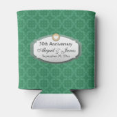 30e Jubileum Bruiloft Jubileum Groen Z08 Blikjeskoeler (Achterkant)