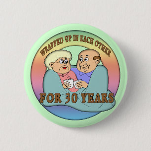 30e Jubileum Buttonnen Ronde Button 5,7 Cm