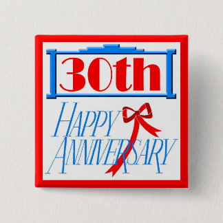 30e Jubileum Buttonnen Vierkante Button 5,1 Cm