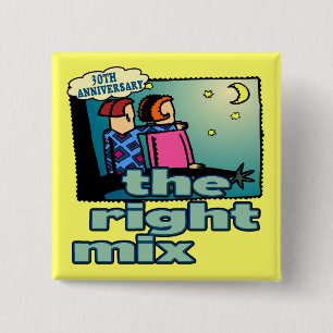30e Jubileum Buttonnen Vierkante Button 5,1 Cm