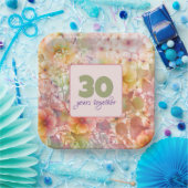 30e Jubileum Cosmos Floral Design Papieren Bordje (Feest)