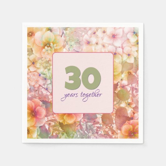 30e Jubileum Cosmos Floral Garden Servet (Voorkant)