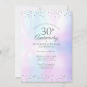 30e jubileum Foto Parel Hartjes Confetti Kaart (Voorkant)