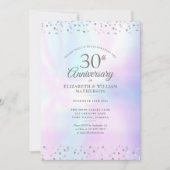 30e Jubileum Foto Pearl Hearts Confetti Kaart (Voorkant)