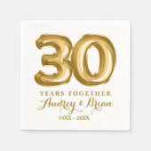 30e Jubileum gepersonaliseerd Servet (Voorkant)