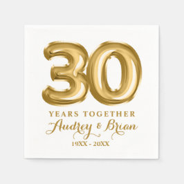 30e Jubileum gepersonaliseerd Servet