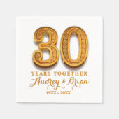 30e Jubileum gepersonaliseerd Servet (Voorkant)