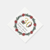 30e Jubileum gepersonaliseerde kerstservetten Servet (Hoek)