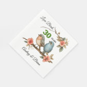 30e Jubileum gepersonaliseerde servetten (Hoek)