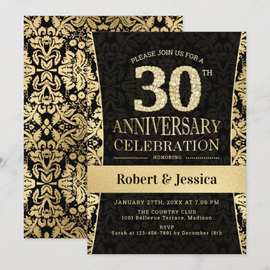 30e Jubileum - Gold Black Kaart (Voorkant / Achterkant)