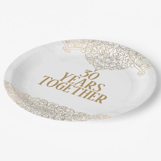 30e Jubileum Gold Lace op Bord van whitepaper (Gekanteld)