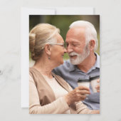 30e jubileum Hart Script Bloem Foto Kaart (Achterkant)