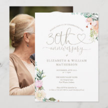 30e jubileum Hart Script Bloem Foto