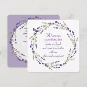 30e Jubileum Lavender Wreath Kaart (Voorkant / Achterkant)