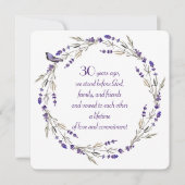 30e Jubileum Lavender Wreath Kaart (Voorkant)