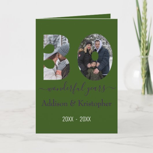 30e Jubileum Love Forever Photo Template Kaart (Voorkant)