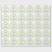 30e Jubileum Love Heart Gift Wrap Cadeaupapier (Vlak)