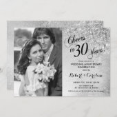 30e Jubileum met foto - Zilver Kaart (Voorkant / Achterkant)