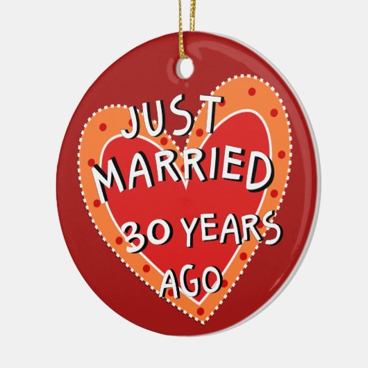 30e Jubileum of een Yr Keepsake kerstcadeau Keramisch Ornament (Links)