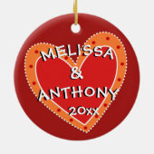 30e Jubileum of een Yr Keepsake kerstcadeau Keramisch Ornament (Achterkant)