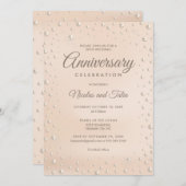 30e jubileum Parel Thema Uitnodiging (Voorkant / Achterkant)