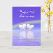 30e Jubileum Parelharten (groot) Kaart (Gele Bloem)