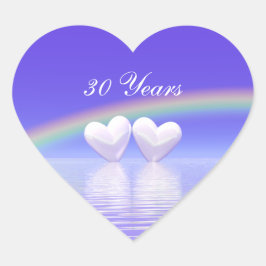 30e Jubileum Parelharten Hart Sticker