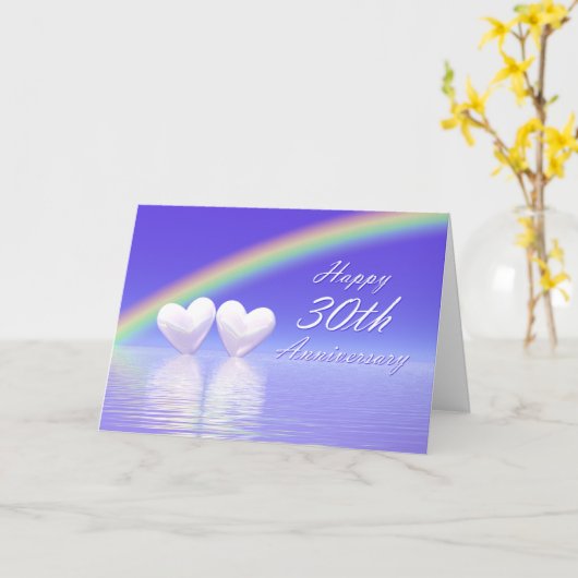 30e Jubileum Parelharten Kaart (Gele Bloem)