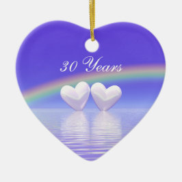 30e Jubileum Parelharten Keramisch Ornament