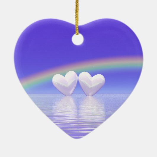 30e Jubileum Parelharten Keramisch Ornament (Achterkant)