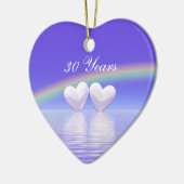 30e Jubileum Parelharten Keramisch Ornament (Links)