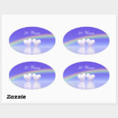 30e Jubileum Parelharten Ovale Sticker (Vel)