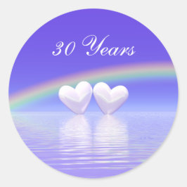 30e Jubileum Parelharten Ronde Sticker