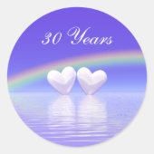 30e Jubileum Parelharten Ronde Sticker (Voorkant)