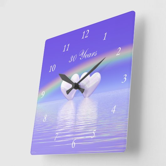 30e Jubileum Parelharten Vierkante Klok (Hoek)