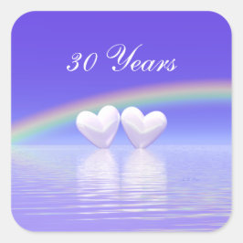 30e Jubileum Parelharten Vierkante Sticker