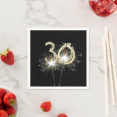 30e Jubileum-partij op zwarte reservekoppen Servet (Insitu)