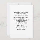 30e Jubileum partij-uitnodigingpaarden Kaart (Achterkant)