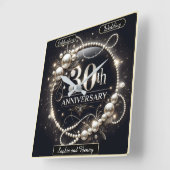 30e Jubileum Pearl Bliss Vierkante Klok (Hoek)