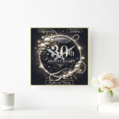 30e Jubileum Pearl Bliss Vierkante Klok (Huis)