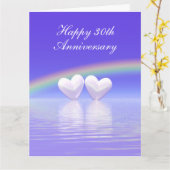 30e Jubileum Pearl Hearts Tall Big Kaart (Gele Bloem)