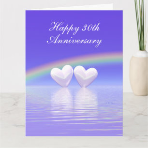 30e Jubileum Pearl Hearts Tall Big Kaart