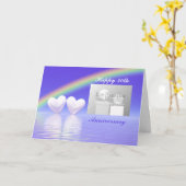 30e Jubileum Pearl Hearts (voor foto) Kaart (Gele Bloem)