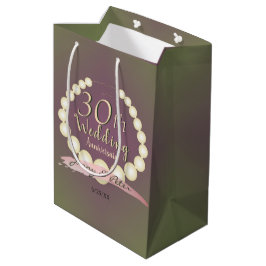 30e Jubileum Pearls op Plum Moss Medium Cadeauzakje