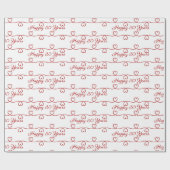 30e Jubileum Red Hearts Cadeaupapier (Vlak)