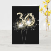 30e Jubileum-reservekopieers op zwart Kaart (Gele Bloem)