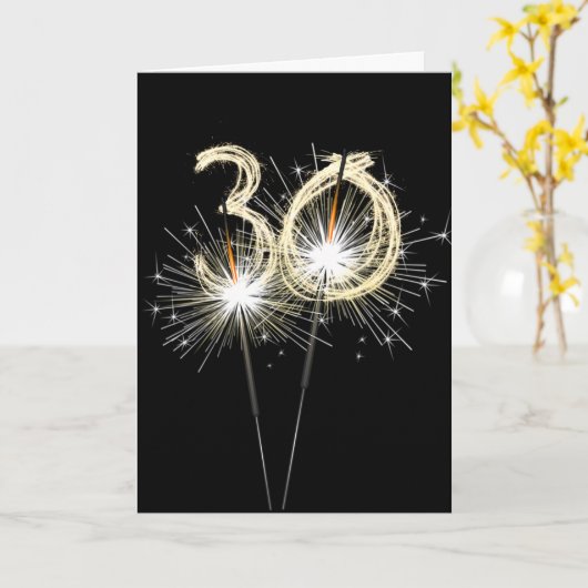 30e Jubileum-reservekopieers op zwart Kaart (Gele Bloem)