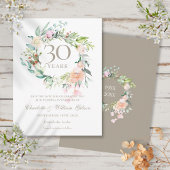 30e Jubileum Save the Date Rozen Garland Briefkaart