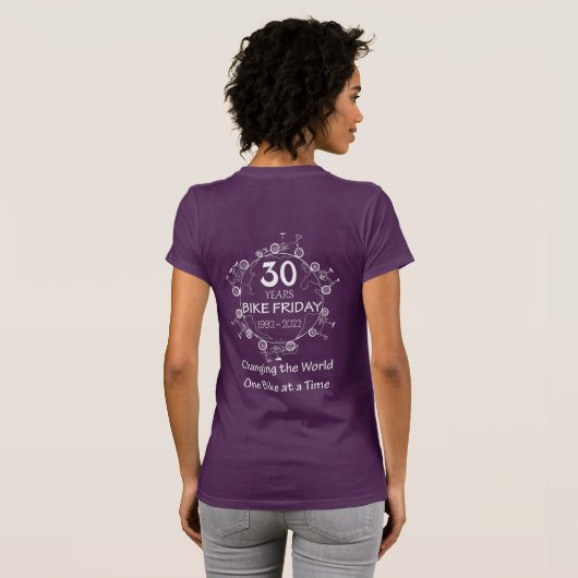 30e Jubileum T-shirt voor de vrouw (Achterkant volledig)