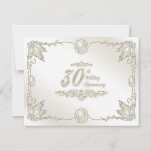 30e Jubileum uitnodigen voor bruiloft Kaart (Voorkant)